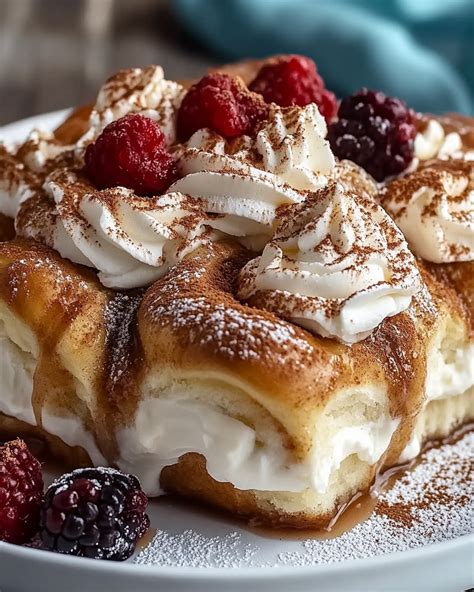 Rollos de canela bañados en tres leches