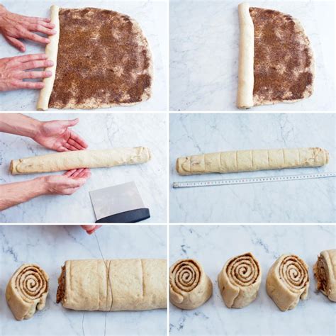 Mezclando los ingredientes de la masa de los rollos de canela