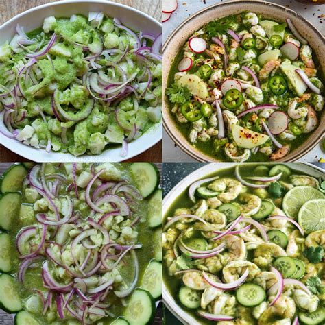 Ingredientes frescos para preparar aguachile incluyendo camarones y chiles