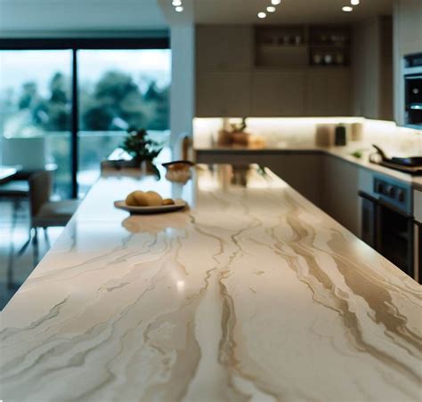 Vista general de una encimera de cocina moderna