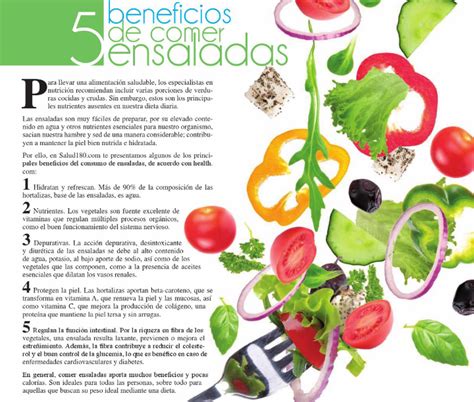 Infografía sobre los beneficios de comer ensaladas