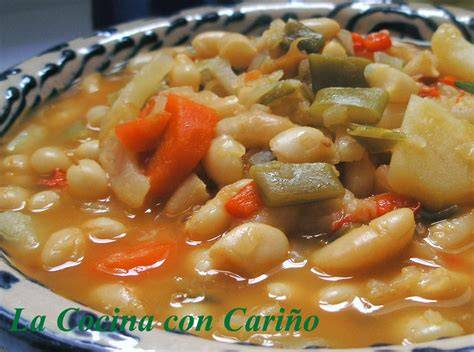 Potaje de alubias ligeras con verduras frescas
