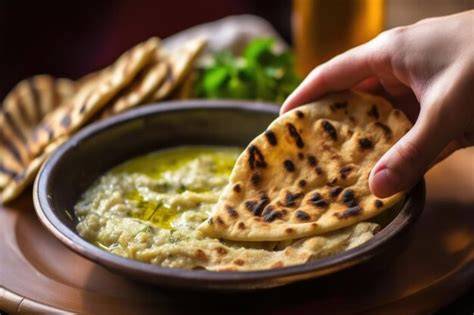 Baba Ganoush con pan de pita
