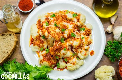 Coliflor al ajoarriero con pimentón y ajo