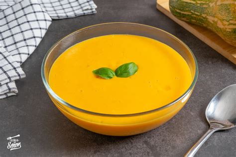 Crema fría de calabaza con bacalao
