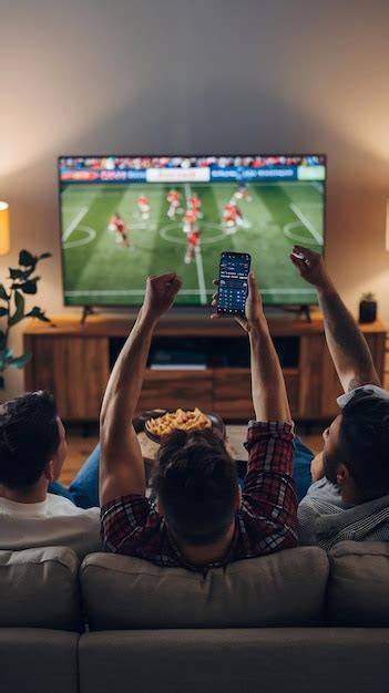 Aficionados viendo deportes en línea