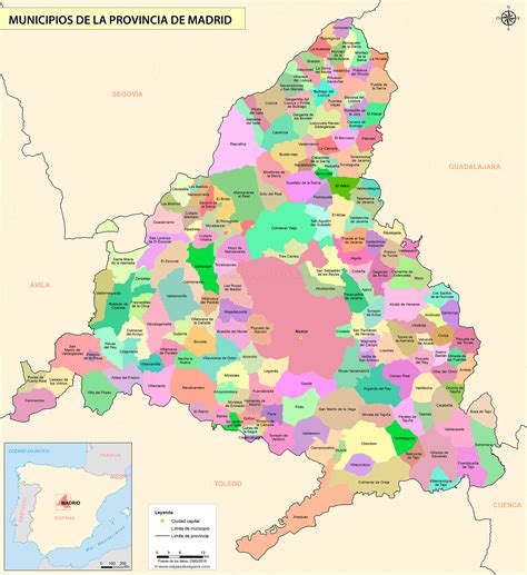 Mapa de Madrid con la ubicación de los cajeros