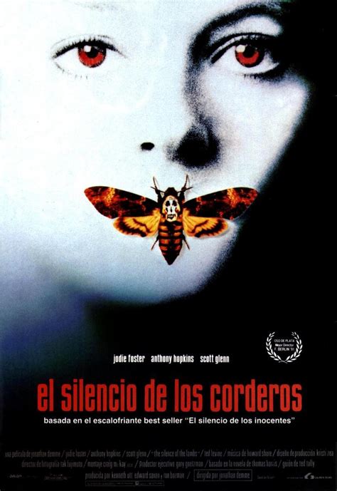 Póster icónico de la película El silencio de los corderos