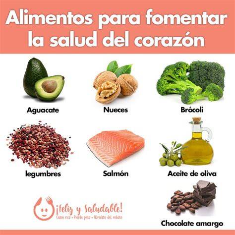 Corazón sano y alimentos beneficiosos