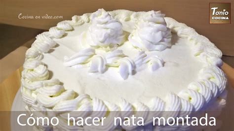 Nata montada para rellenar postres