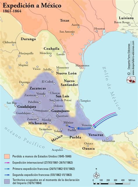 Mapa de la intervención francesa en Veracruz