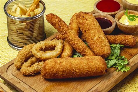 Plato con diferentes tipos de rebozados
