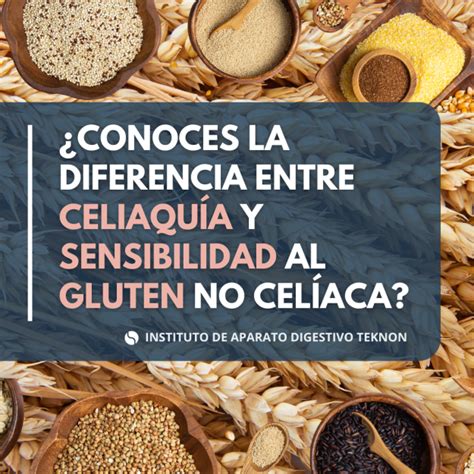 Esquema de las diferencias entre enfermedad celíaca, sensibilidad al gluten y alergia al trigo