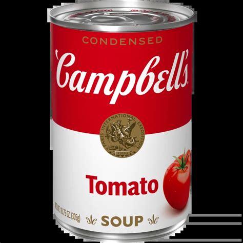 Envase de sopa de tomate Campbell