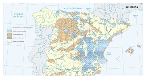 Mapa de la distribución territorial de Acuíferos de España