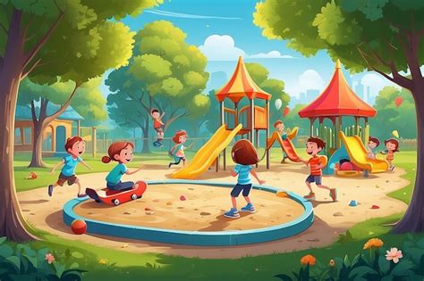 Niños jugando con harina en un parque