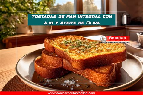 Ingredientes para tostadas con ajo y aceite