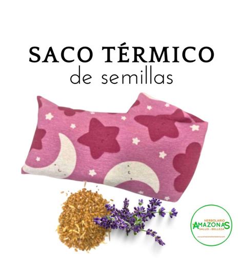 Saco térmico de semillas sobre una zona muscular