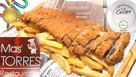 Cachopo del restaurante Mas Torres con guarnición