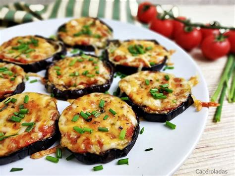 Torre de berenjenas con queso y tomate gratinado