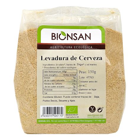 Tabla de valores nutricionales de la levadura de cerveza por 100g
