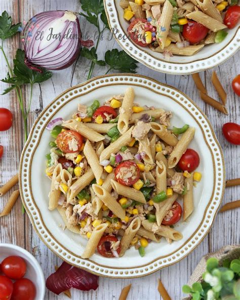Plato de pasta integral de espelta con verduras