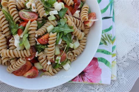 Receta de ensalada de pasta integral de espelta