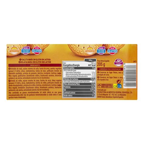 Etiqueta de galletas sin gluten