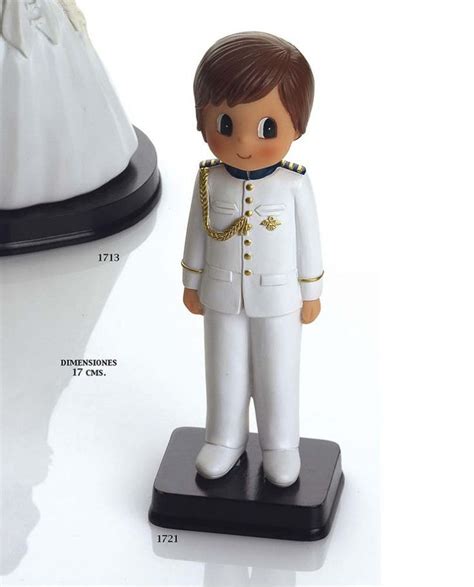 Figura de niño con uniforme de almirante para tarta de comunión
