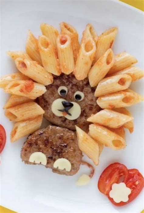 plato de pasta creativa para niños