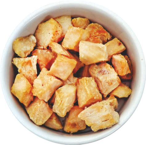Pollo picado en cubos