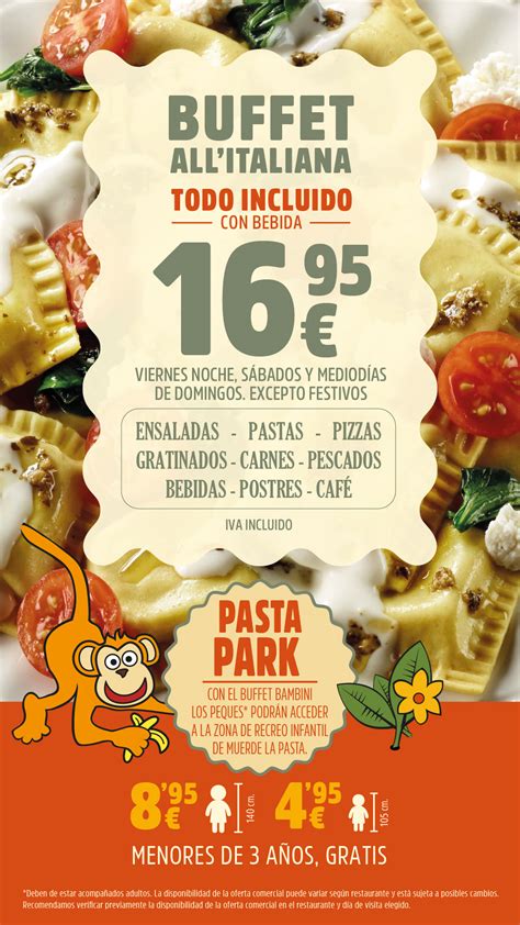 Buffet de comida italiana en Muerde la Pasta