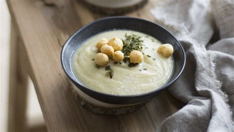 Crema de puerro y coliflor