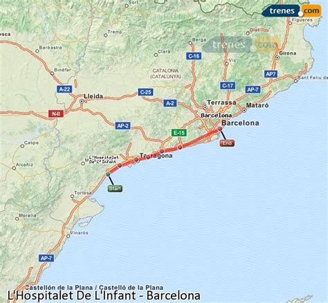 Mapa de L'Hospitalet de l'Infant destacando la ubicación del restaurante