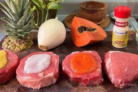 Ingredientes naturales para ablandar carne