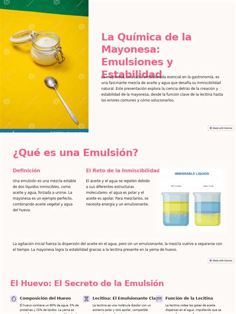 Proceso de emulsión de la mayonesa