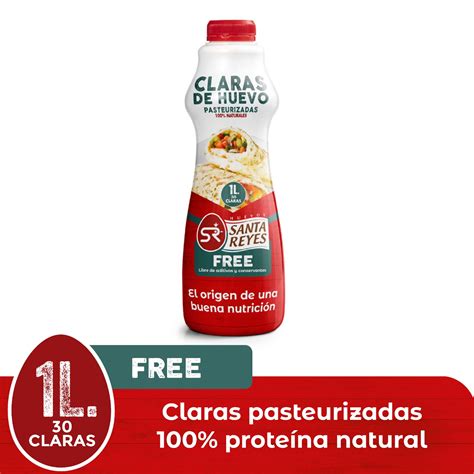 Tabla nutricional de claras de huevo pasteurizadas