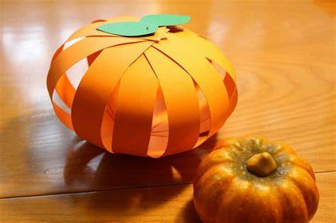 Calabaza de papel artesanal