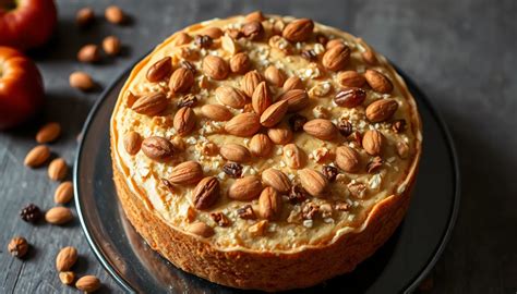 Torta keto de almendra con frutos secos