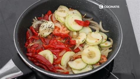 Verduras pochadas para el relleno