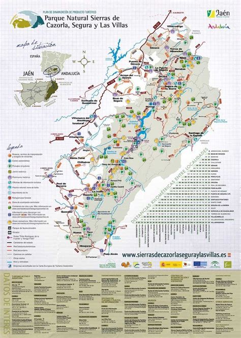 Mapa de Quesada y el Parque Natural de la Sierra de Cazorla