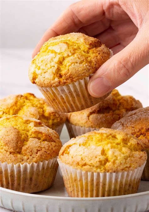Muffins de mandarina recién horneados