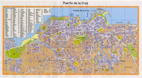 Plano del centro histórico del Puerto de la Cruz