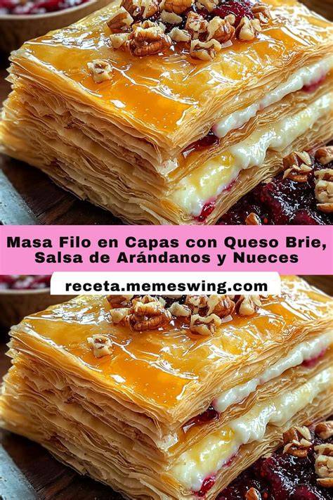 Esquema de las capas de pasta filo