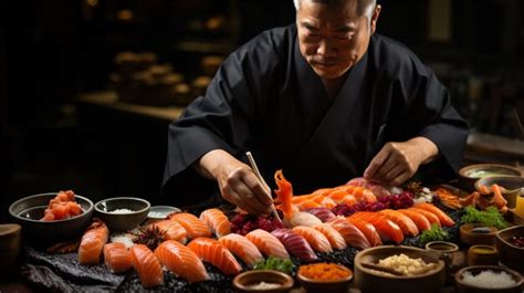 Mujeres preparando sushi en un restaurante japonés
