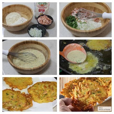 Preparación de la masa para tortillitas de camarones