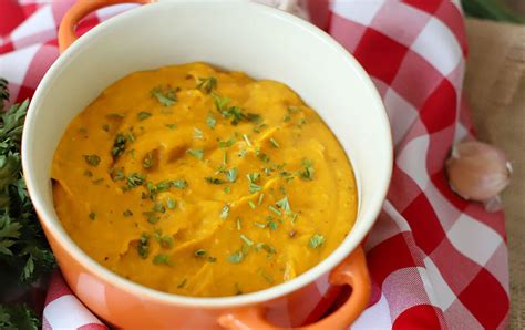 Puré de auyama suave y cremoso