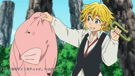 Meliodas y Hawk en el Boar Hat