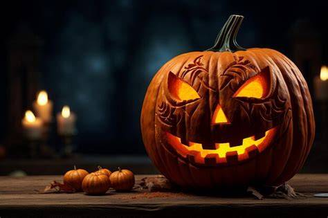 calabaza jack o lantern tallada con luz
