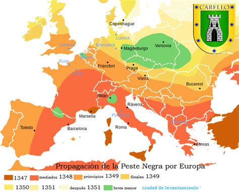 Mapa de la expansión de la croqueta por Europa